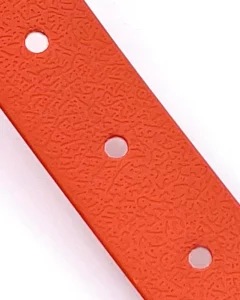Collier en biothane orange sans œillets perforés