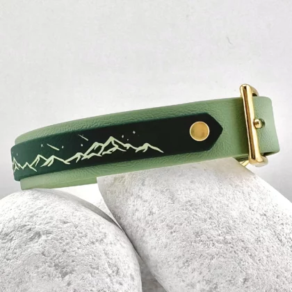 Doppellagiges 25mm BioThane® Hundehalsband – personalisierbar 🎨