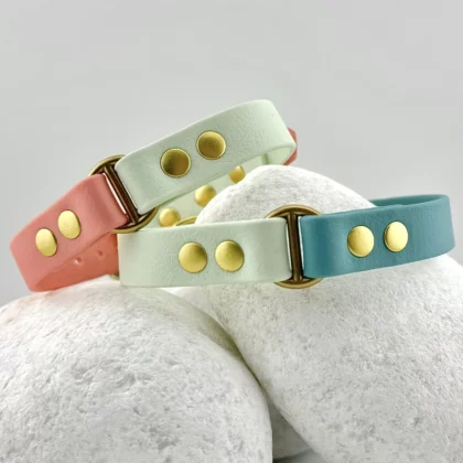 Zweifarbiges BioThane® Halsband 16mm – personalisierbar 🎨
