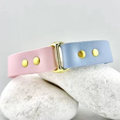 Collier bicolore 25mm BioThane® -  à personnaliser 🎨