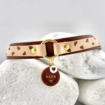 Collier double avec anneau 25mm BioThane® - à personnaliser 🎨