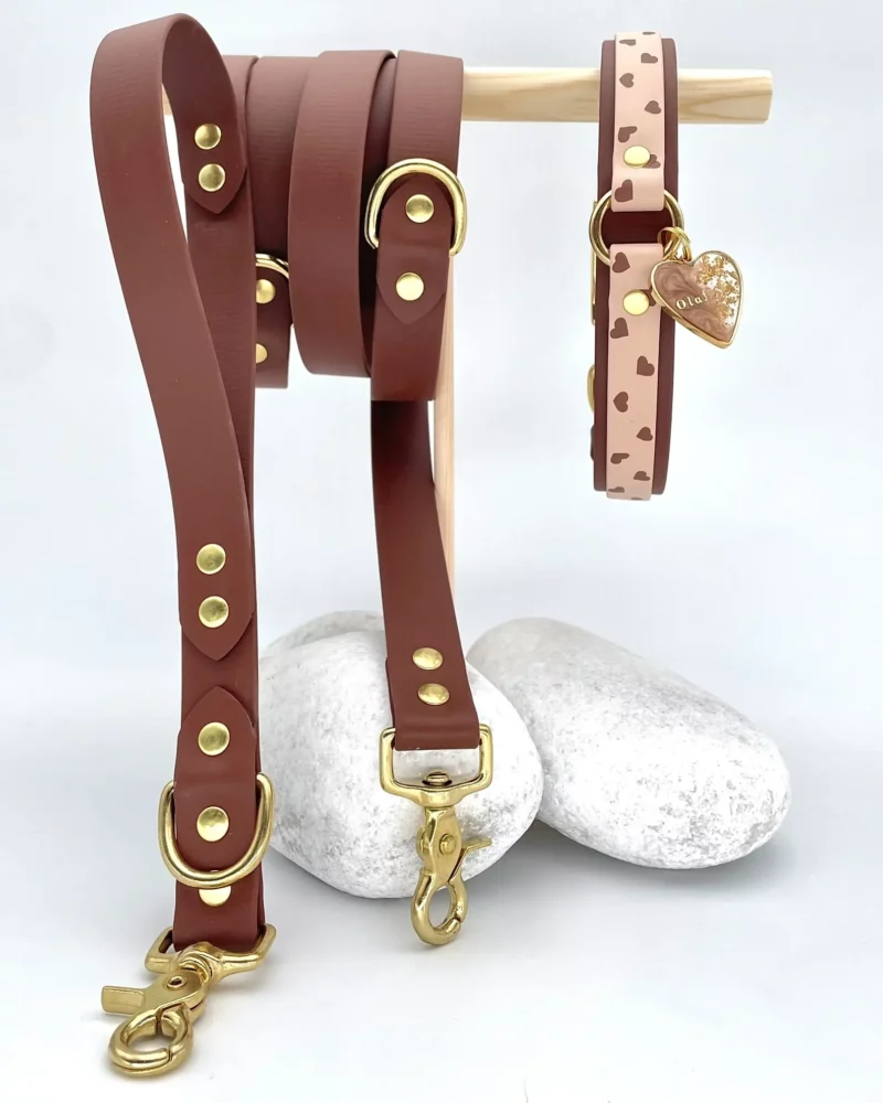 Collar doble de 25mm BioThane® con anilla central – personalizable 🎨 - Imagen 9