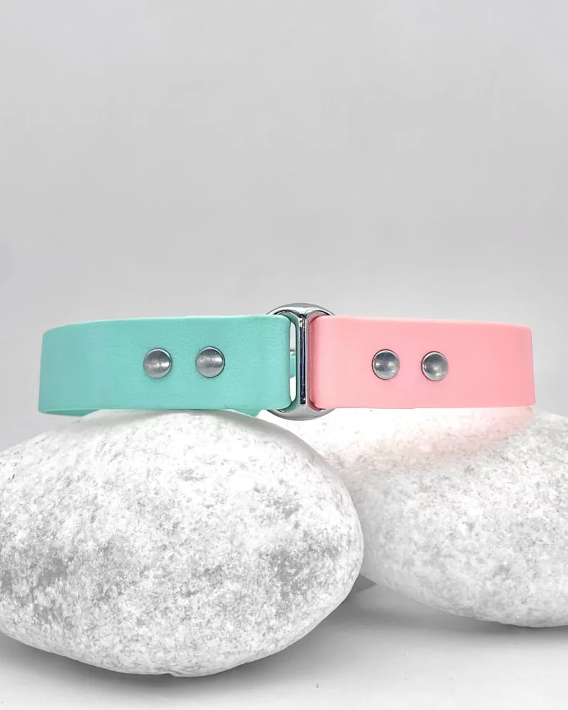 Collier bicolore 25mm PVC -  à personnaliser 🎨