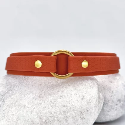 Double PVC Dog Collar with Center Ring 25mm – Customizable 🎨