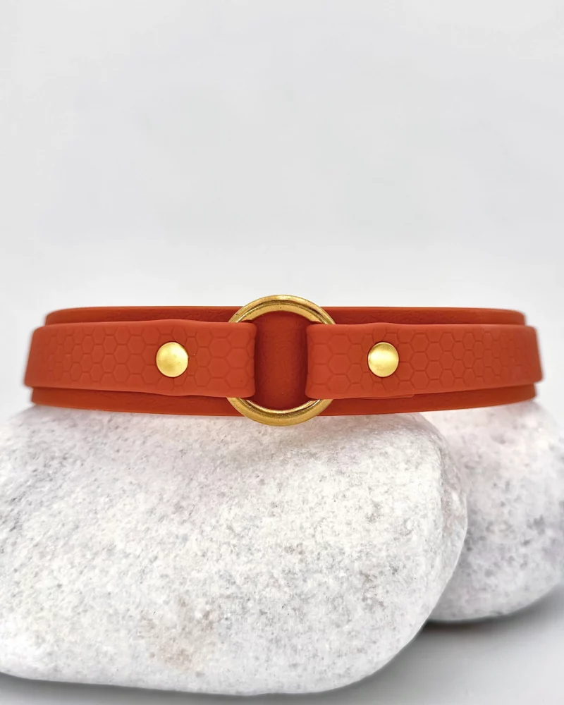 Collier double avec anneau 25mm PVC - à personnaliser 🎨