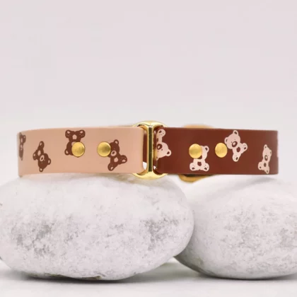 Collier bicolore 25mm BioThane® – Kuma no Nuigurumi