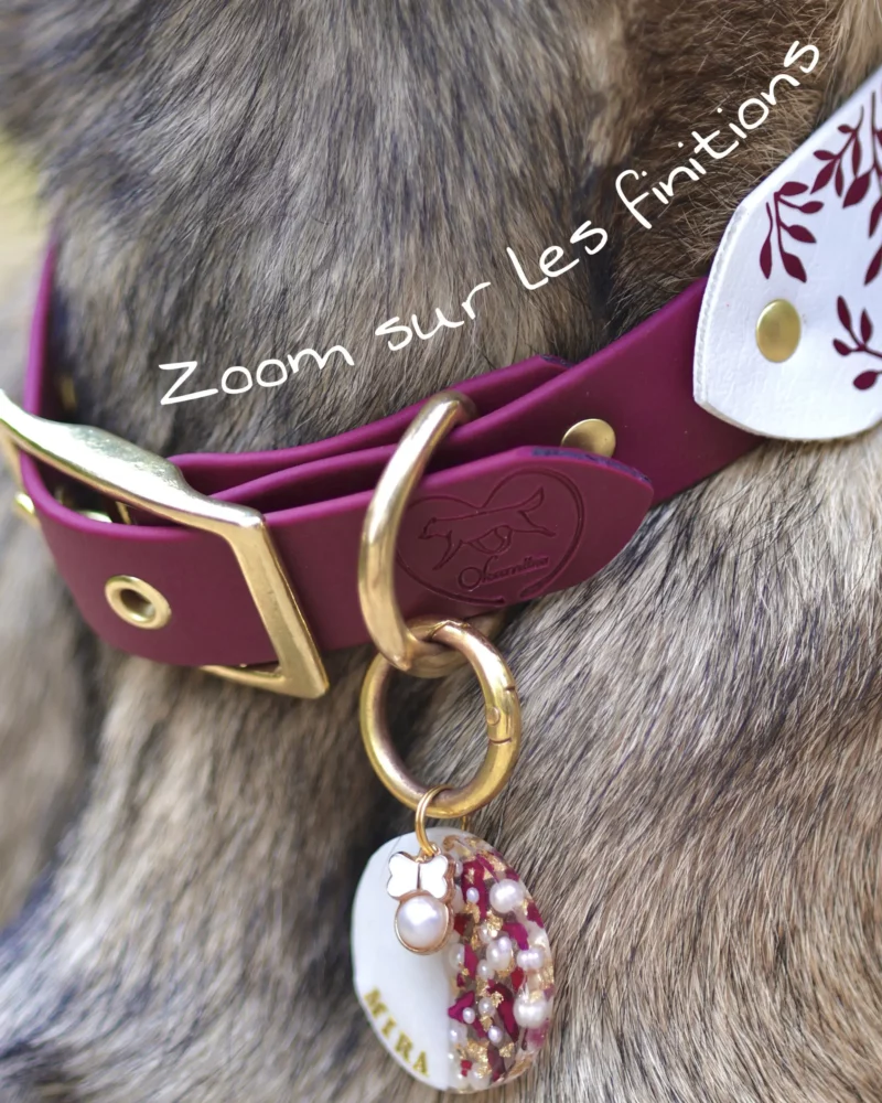 Collier bicolore 38mm BioThane® - Aki no chō – Image 3