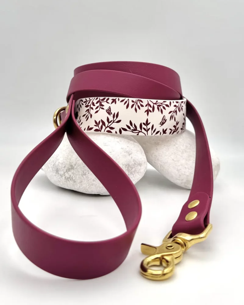 Collier bicolore 38mm BioThane® - Aki no chō – Image 6