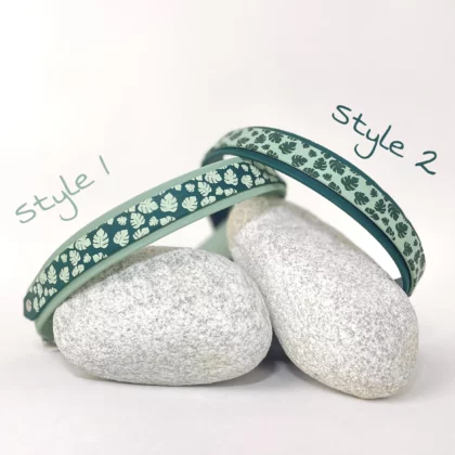 Collier double 25mm BioThane® – Monstera