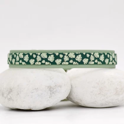 Collier double 25mm BioThane® – Monstera