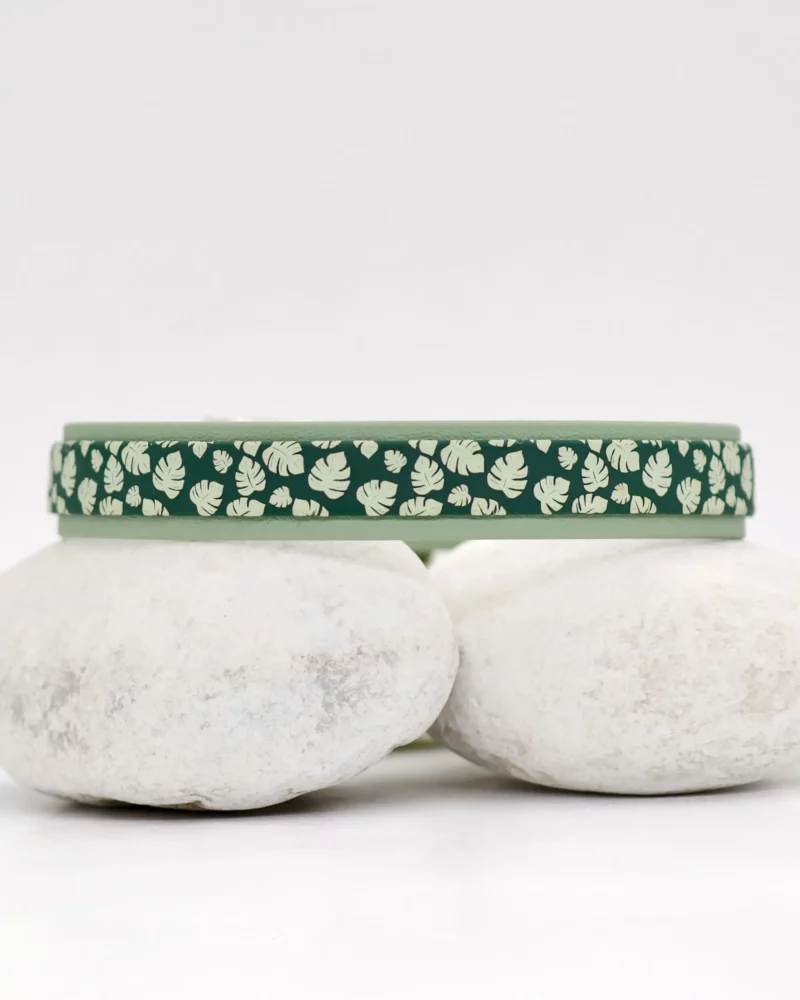 Collier double 25mm BioThane® – Monstera