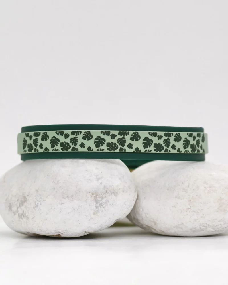 Collier double 25mm BioThane® – Monstera – Image 4