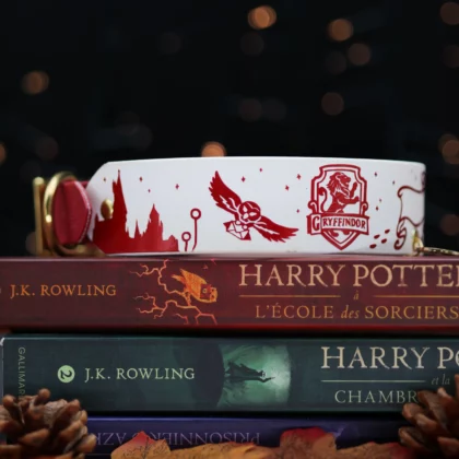 Collier bicolore 38mm BioThane® - Harry Potter (Gryffondor)