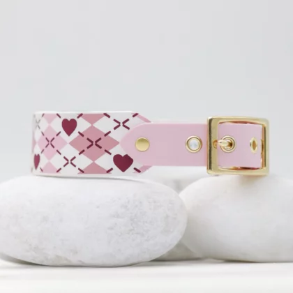 Collier bicolore 38mm BioThane® - Kokoro Knit