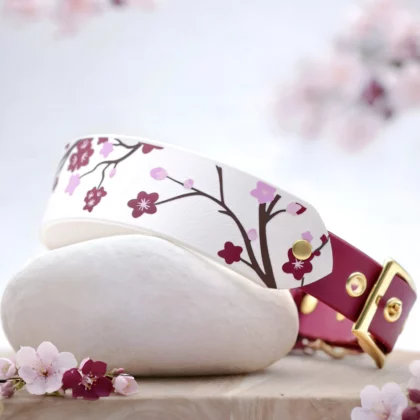 Collier bicolore 38mm BioThane® - Sakura